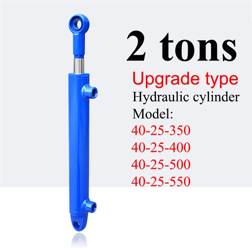 350-550mm Strokes Upgraded Chrome-Plated Hydraulic Cylinder Small Bidirectional Lifting Hydraulic Tools 2 Tonnage Hydraulic Ram