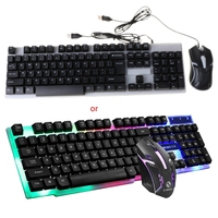 USB Wired 104 Keys RGB Backlight Ergonomic Gaming Mouse Keyboard Set