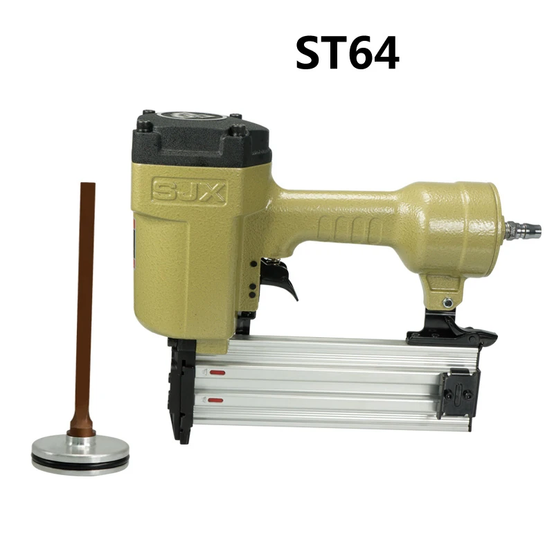 

High Quality ST64 T-type Industrial Pneumatic Nail Gun Air Stapler Gun Pneumatic Nailer Gun 32-64m Suit for Trunking/Concrete