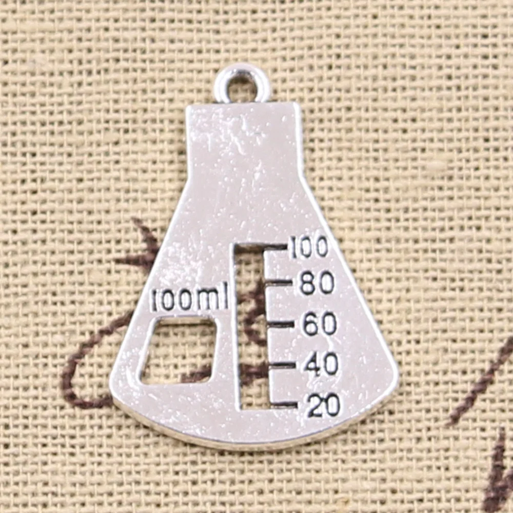 12pcs Charms Measuring Glass Counting Cup 28x20mm Handmade Pendant Making fit,Vintage Tibetan Silver color,DIY For Necklace