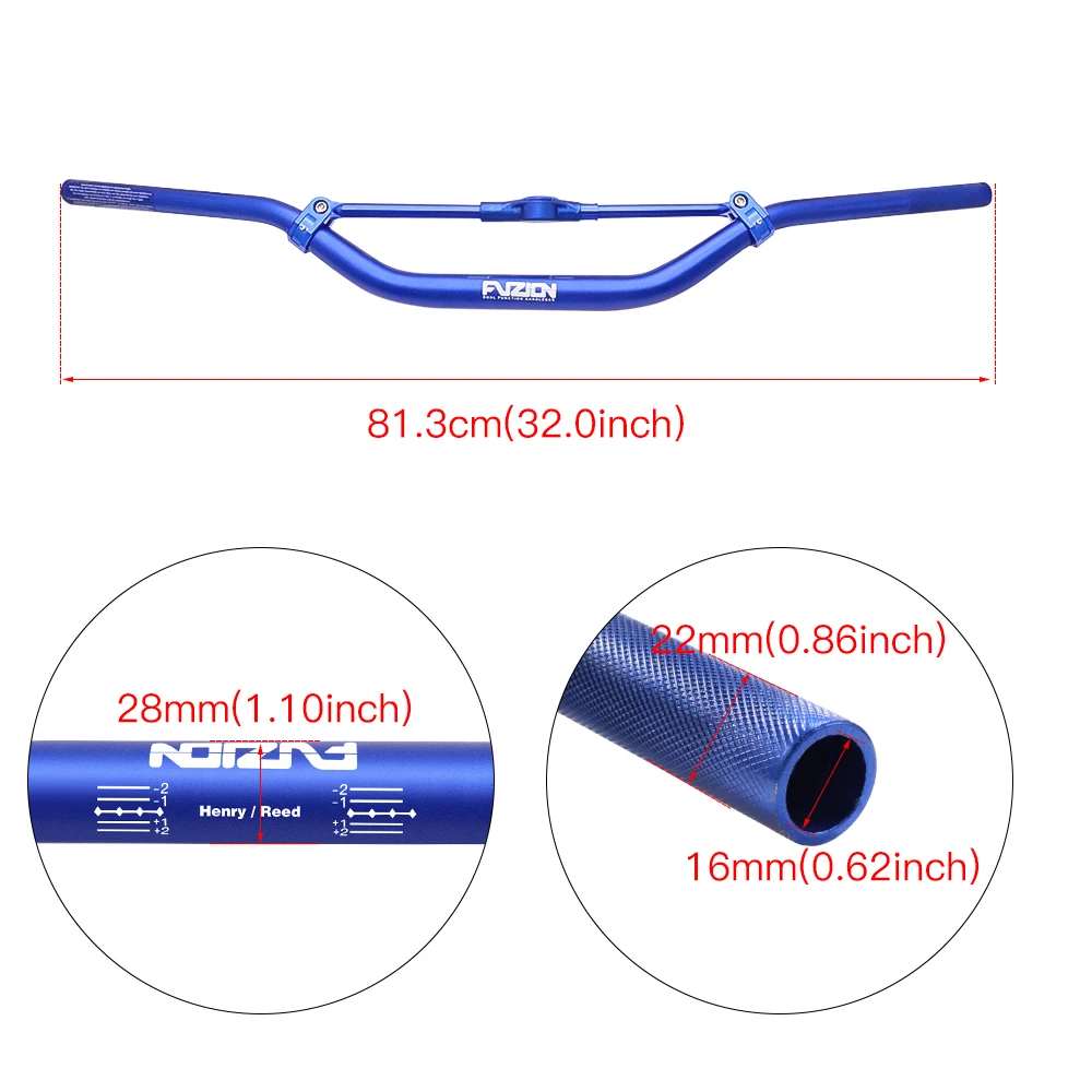 81.3CM 22mm 28mm Motorcycle Dirt Bike Handlebar Universal Motocross Dirt Bike Fat Bar Variable Diameter Handlebars Tubes