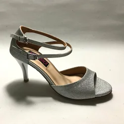 Zapatos de baile latino cómodos y a la moda para mujer, zapatos de salsa, tango, boda y fiesta, tacón bajo 6257SG, tacón alto disponible