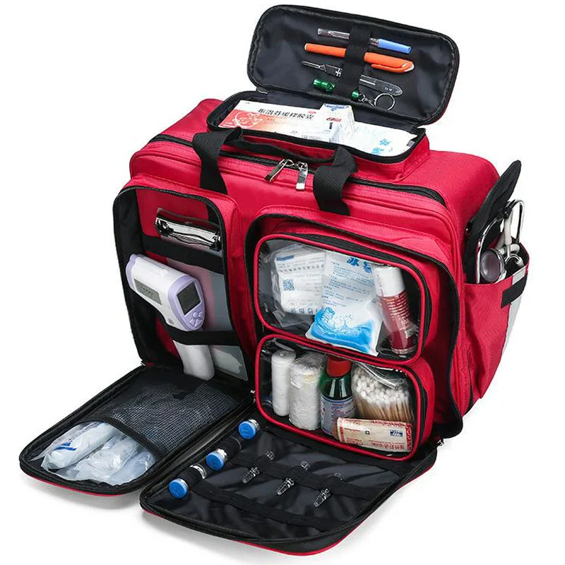 Empty First Aid Kit Waterproof Multi-function Reflective Rescue Bag Home Travel Sport Emergency Medical Case Doctor Visiting Bag