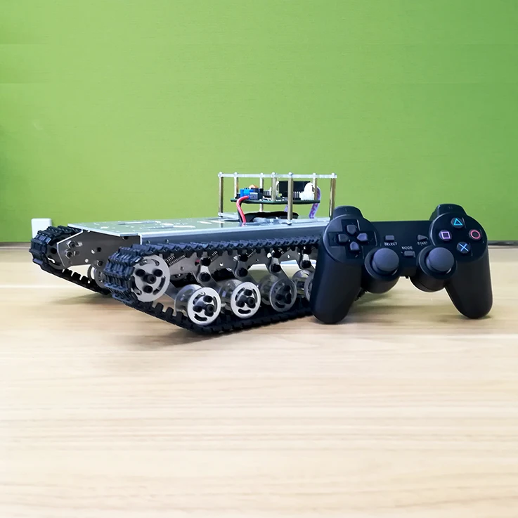 Chasis de oruga con control electrónico, tanque de absorción de choque STM32, robot de coche inteligente ROS