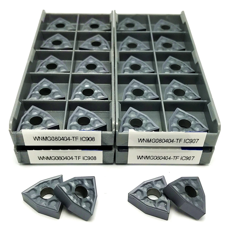 WNMG080404 WNMG080408 TF IC907 IC908 Carbide Insert External Turning Tool CNC Cutting Tool Metal turning insert Steel processing