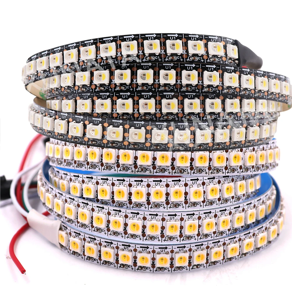 5V Addressable SK6812 RGBW LED Strip 30/60/96/144 LEDs/M Individually LED Pixel Strip Waterproof RGBWW RGBNW WWA Similar WS2812B