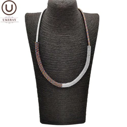 UKEBAY New Designer Luxury Necklaces Women Choker Necklace Color Mixing Choker Chains Goth Metal Accessories Party Jewelry Gifts