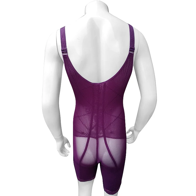 Body Shaper Mens Bodyshapers Sexy Reductive Girdles Corset Hook Slimming Belt Open Crotch Bodysuit Underbust Modeling Strap