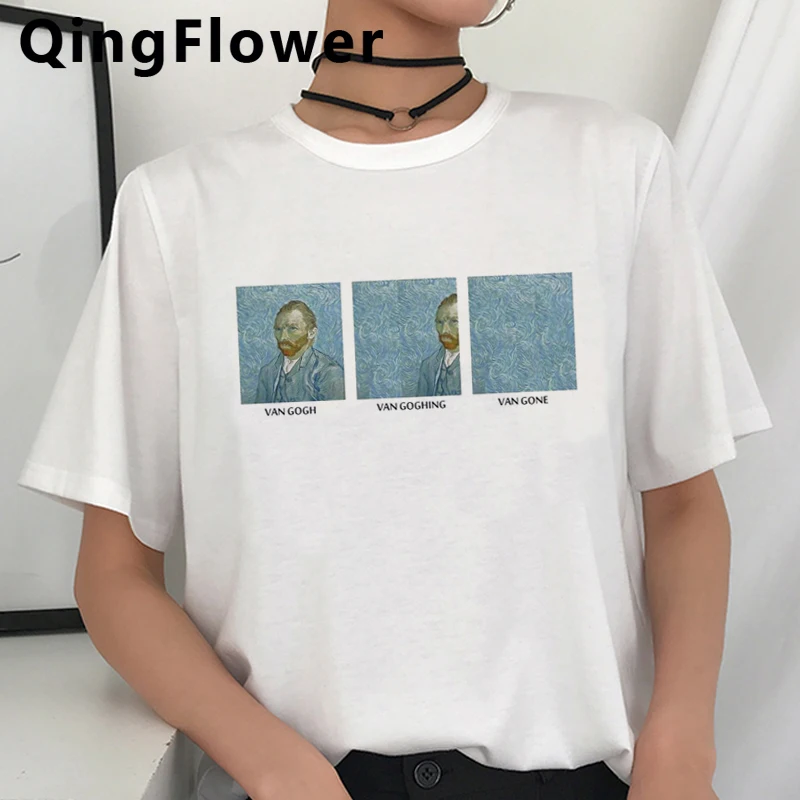 Van Gogh Aesthetic tshirt women streetwear tumblr harajuku kawaii casual kawaii t shirt