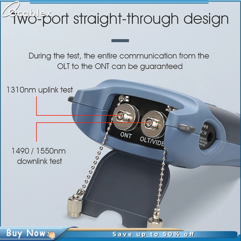 Imagem -02 - Portátil Aua310a u Aua-310 Apc Upc Fibra Óptica Pon Medidor de Potência Fttx Ont Olt 1310nm 1490nm 1550nm Handheld