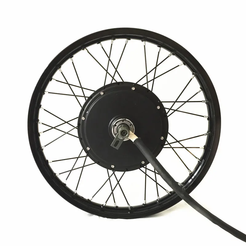 QS205 50H V3 48v-96v Rated 72v 5000w Electric Bike Brushless Hub Motor Wheel with Hub 110*20mm Front Wheel Ebike Conversion Kit