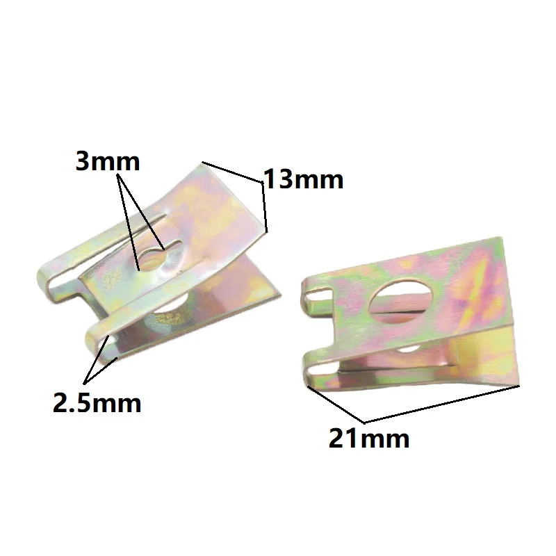 

Screw Fixed Fastener Clip Bronze Tone Spring U-Type Gasket Metal Car Door Panel