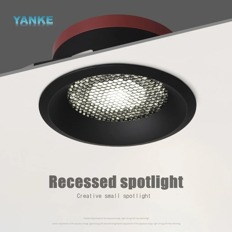 

Dimming spotlight led ceiling light 5w 7w 12w 20w commercial ceiling hole light background wall aisle light embedded downlight