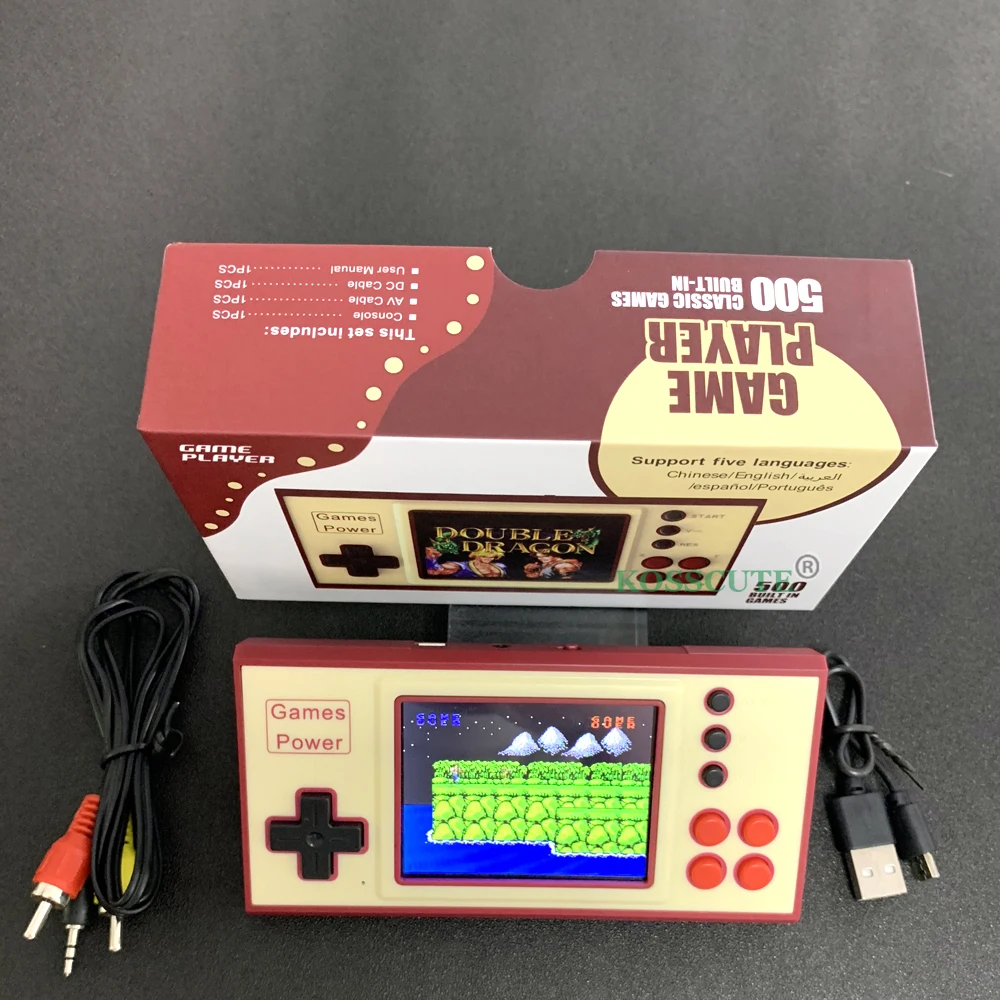 3 inch Mini Handheld Game Console Built-in 500 Classic Games Portable Retro Video Game Console 3.0 Inch Screen Games Player Gift