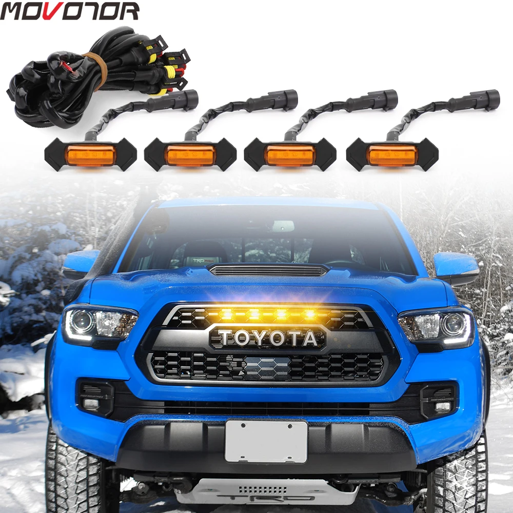 Grill Amber Light Fit for Toyota-Tacoma TRD PRO Grille 2014 2015 2016 2017 2018 2019