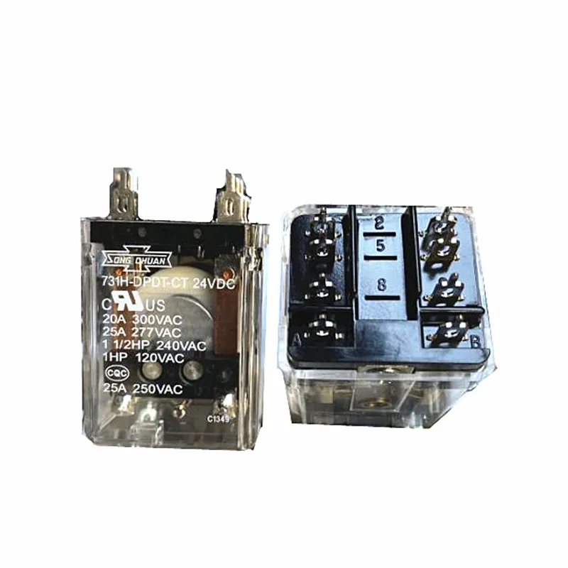 HOT NEW 731H-DPDT-CT 731H DPDT CT  731HDPDTCT  24VDC DC24V 24V 25A 8PIN RELAY