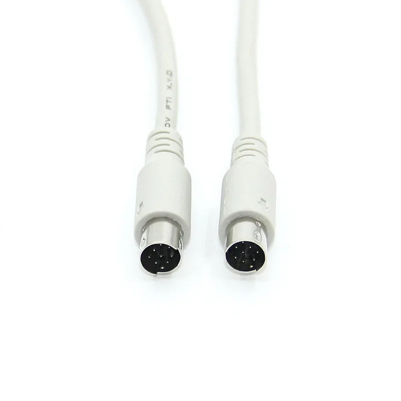 1.5m3m 5m MD8 Plug Connector S Terminal Mini Din 8 pin male to male cable Round head Large Keyboard Welded Chassis Cable Adapter