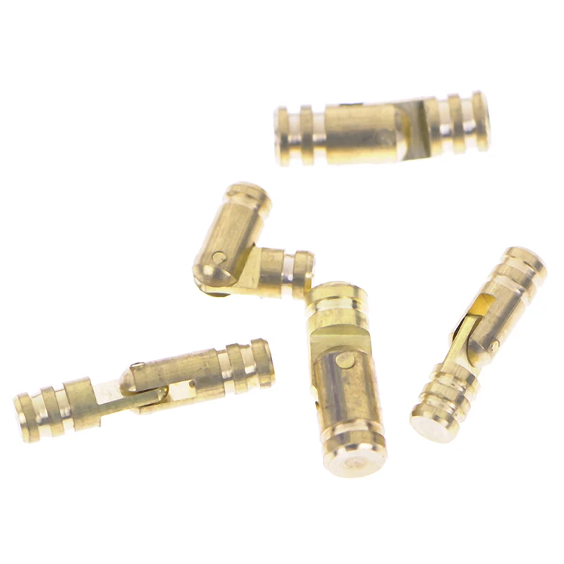 10Pcs 20*4mm Copper Barrel Hinges Cylindrical Hidden Cabinet Concealed Invisible Brass Hinges For Furniture Hardware