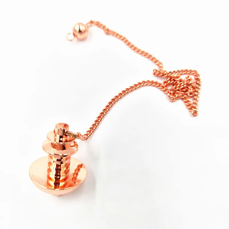 Ya.x Pendulums for Dowsing Wicca Balancing Pointed Cone Pendant Brass Pendulo Divinacion Healing Universal Reiki Charms