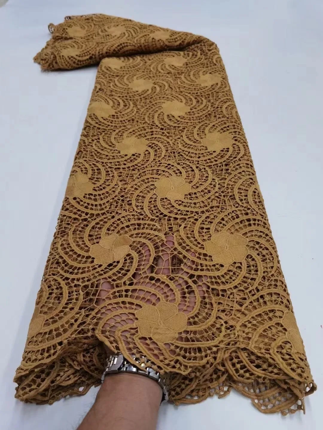 

African Lace Fabric 2021 High Quality MIlk Silk Net Lace Water Soluble Lace Nigerian Swiss Lace Fabric For Party Dress KDP21155