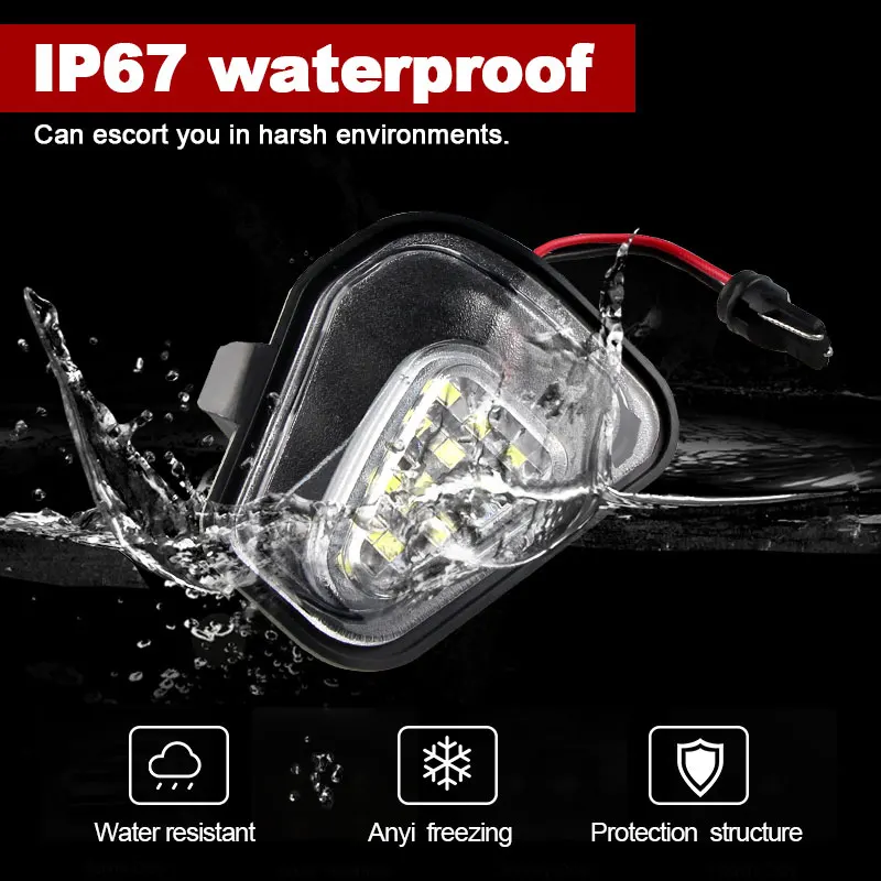 2Pcs Canbus Side Mirror Puddle Lights For Volkswagen VW Passat B7 EOS CC Scirocco Jetta Welcome Lamp Mirror Light For Passat CC