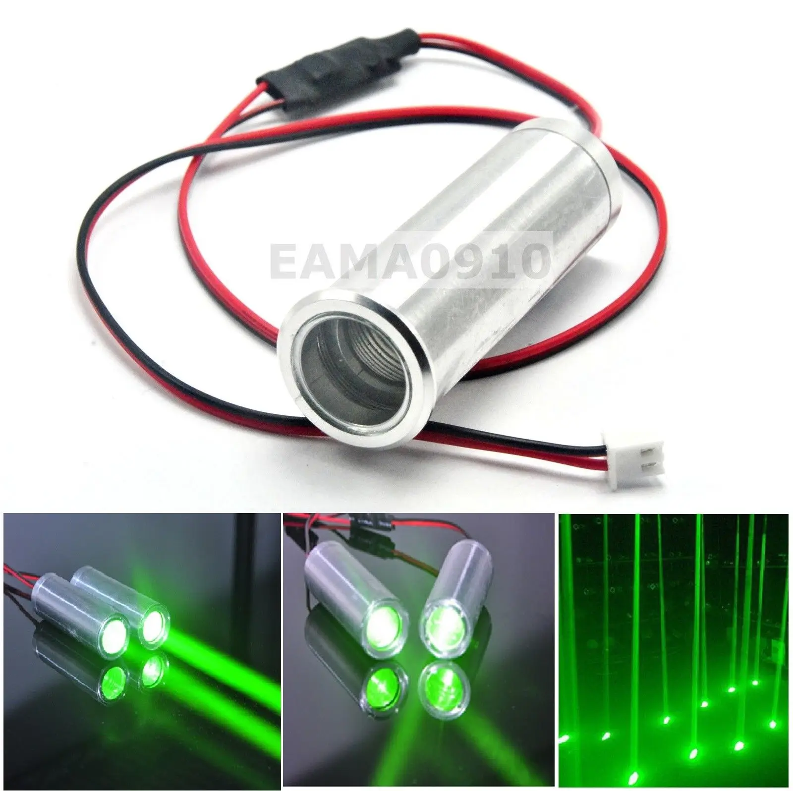 1pc 3.6-4.2V 532nm 50mW Green Laser Module Dot Thick Beam Bar Stage Light 22x70mm