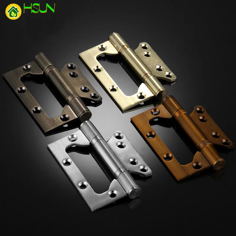 

4 Inch Stainless Steel hinges for Doors High Quality Mute Bearing Hinges Wood Door Accessories Free slot Hinges