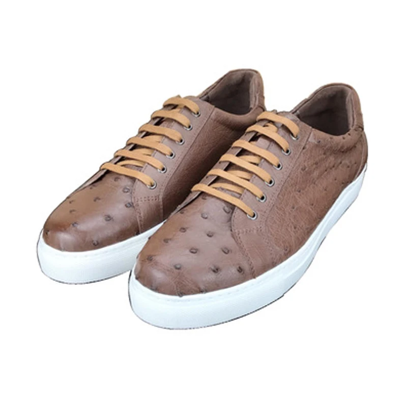 shenzhen dae Ostrich leather men shoes  male  Doug shoes  male  Casual shoes  lace-up  shoes  rubber  Soft bottom  male shoes