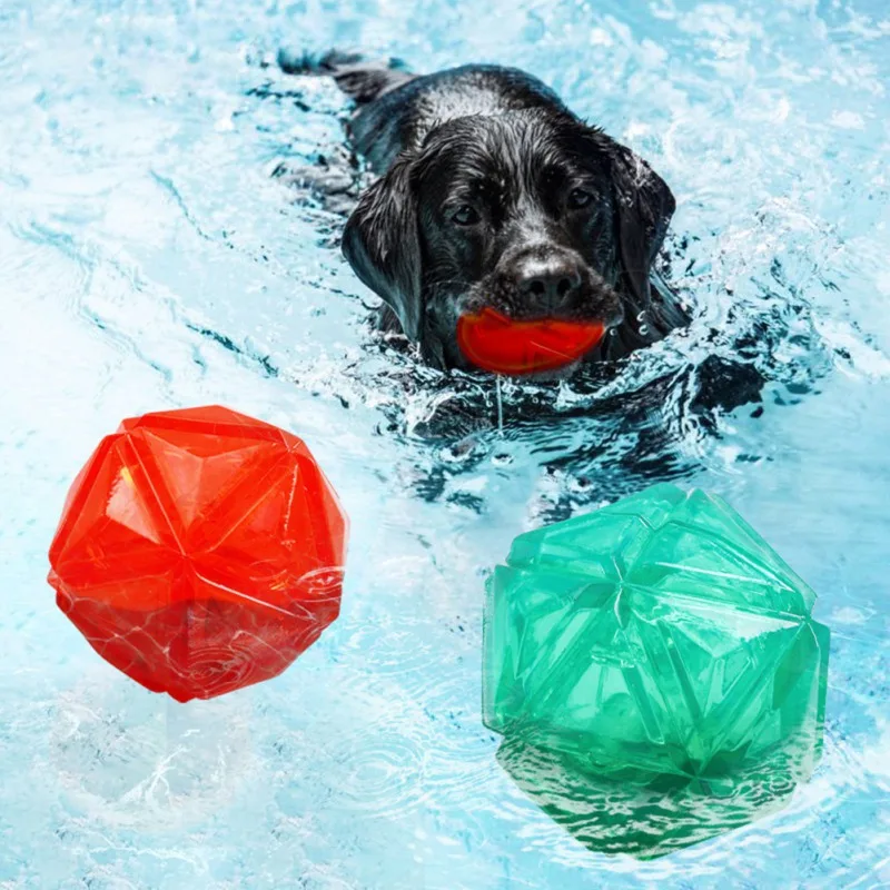 Dog Chew Toys Ball Interactive Pool Play Floating Bite Resistant Squeaky Rubbe Excitementt Toy Supplies Product For Small Large