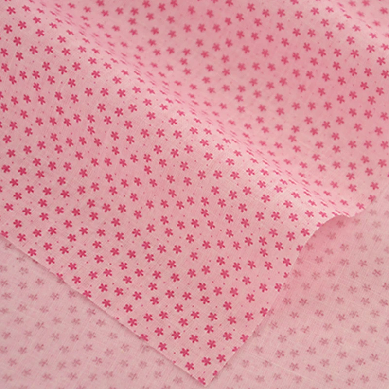 Rosa und weiß karierter Baumwollstoff zum Nähen von Steppdecken, Puppenzubehör, Material, Patchwork-Stoff im Meterware, dünn – Detail 20