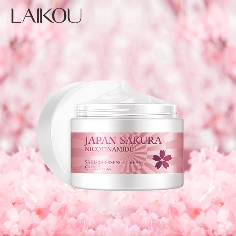 

LAIKOU Cherry blossom Face Cream Moisturizing Cream Anti Aging Anti Wrinkle Whitening Day Serum For Face Skin Care Serum Bio Oi