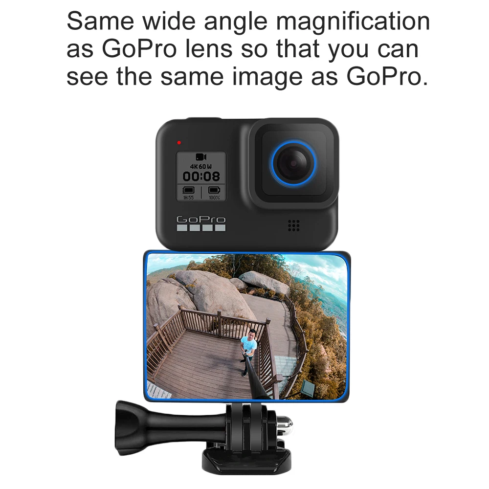 Селфи Vlog зеркало для GoPro Hero 8 Vlogging флип-экран крепление для холодной обуви для Go Pro 7 6 5 Yi Mijia SJCAM аксессуары