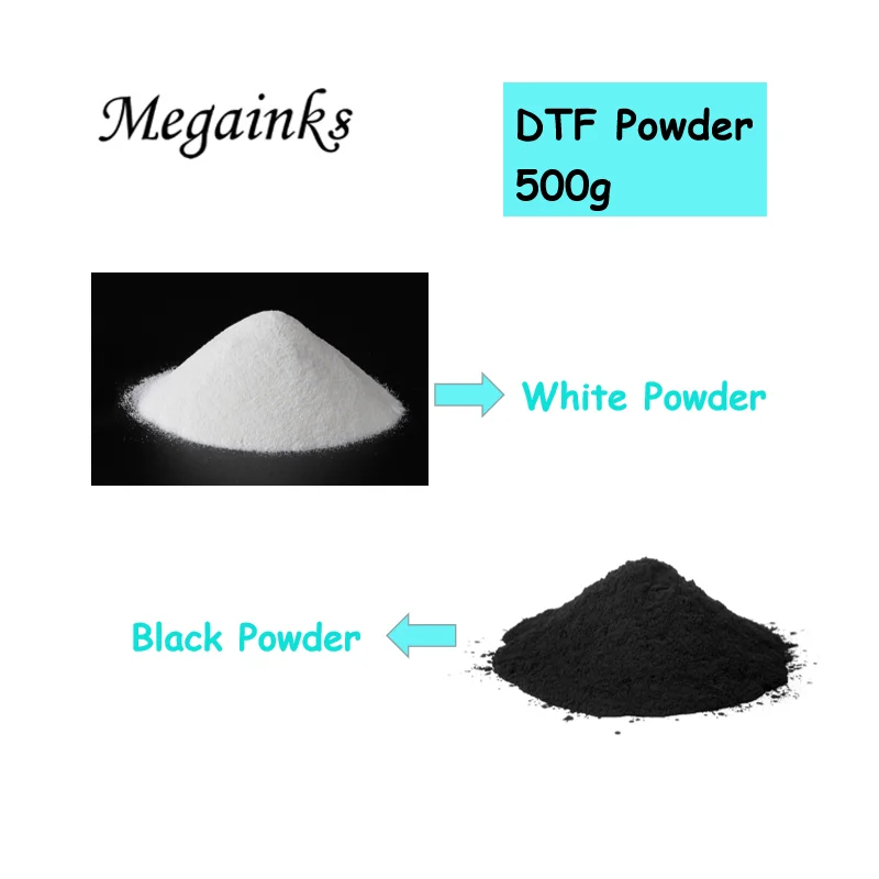 impressao de filme de transferencia direta pet para tinta dtf po quente branco ou preto 500g 01