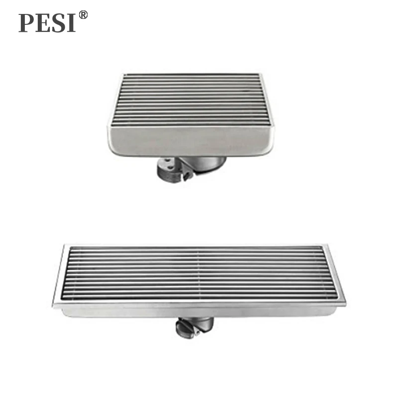 Free shipping 304  stainless steel 300/150/110mm square anti-odor floor drain bathroom invisible shower floor drain.