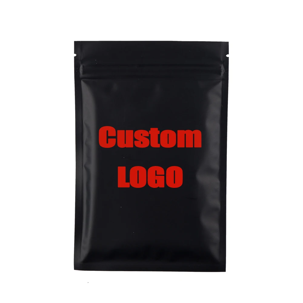 

Customized Zip Lock Plastic Bags Logo Design Printing 1 Side 1 Color MOQ 500pcs Aluminum Foil Mylar Zip Lock Package Bags