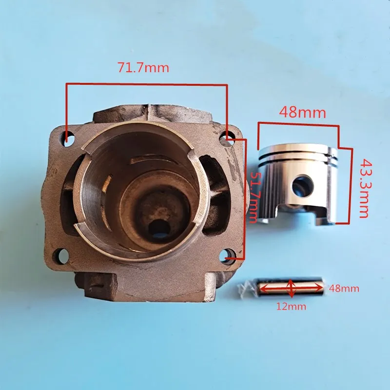 Zylinderkolbensatz 48 mm passend für Solo 423 425 423EU Motorsprüher Nebelstaubwedel Zylinderring-Stiftklemmen-Baugruppe