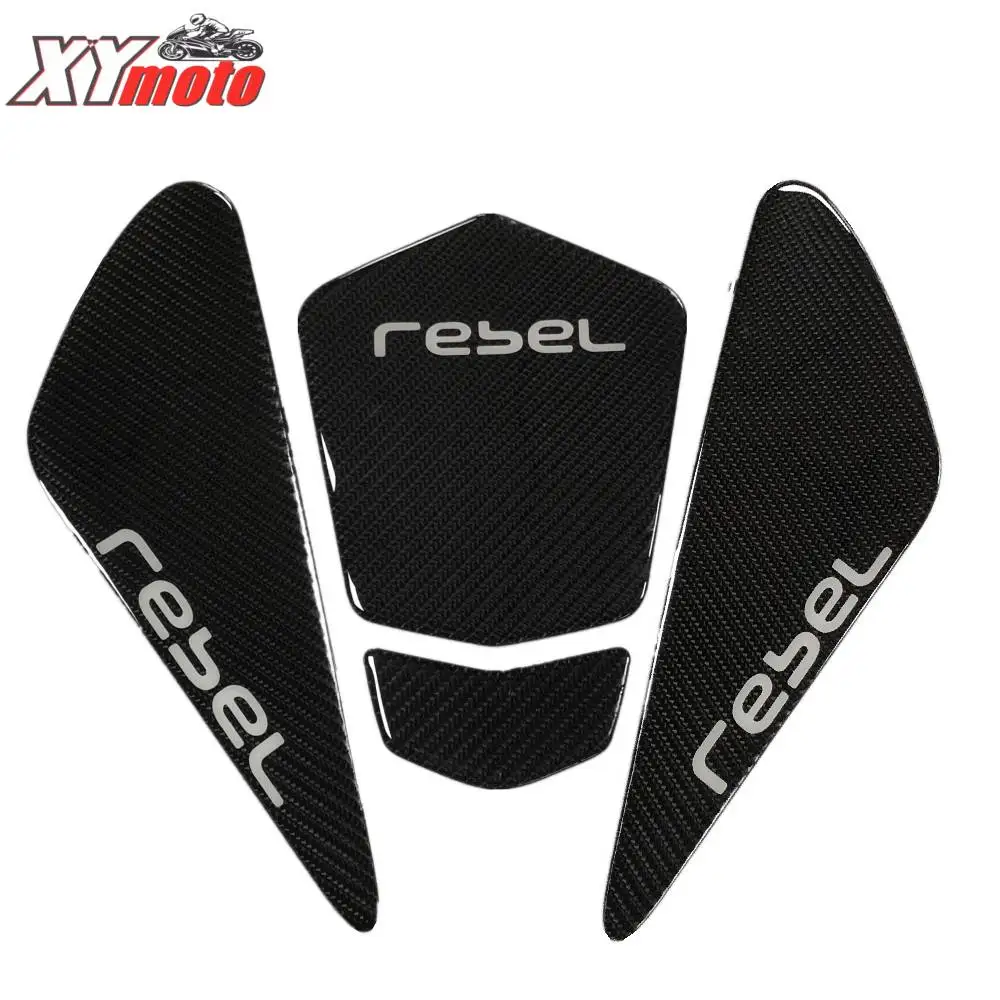 For HONDA CM500 cm300 CMX500Motorcycle 3D Carbon Fiber Gas Oil Fuel Tank Pad Sticker Decal Protector Cover