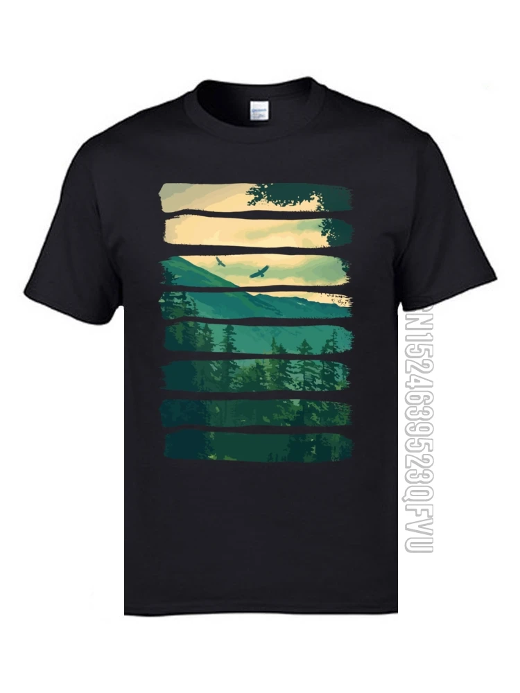 Hill Ridge Mountain Natura Landscape T Shirts College University Cotton Tees 2019 Fashion Tops/Tees New T-Shirts Male