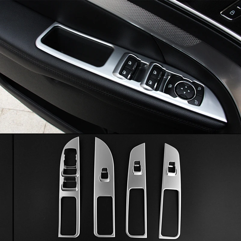 

4pcs For Ford Explorer 2016-2018 ABS Chrome Window Glass Lift Switch Panel Molding Cover Trims Car Styling Accessories