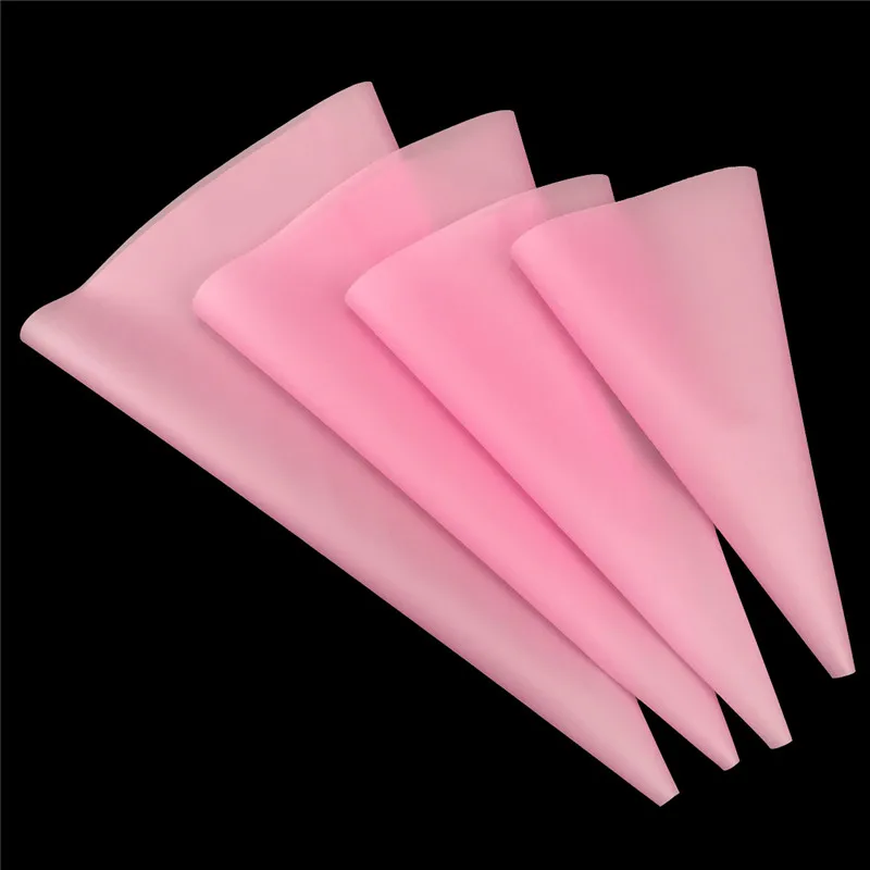 1PC/4PCS Confectionery Bag Silicone Icing Piping Cream Pastry Russian Nozzle Bags DIY Cake Decorating Baking Fondant Mold Tools