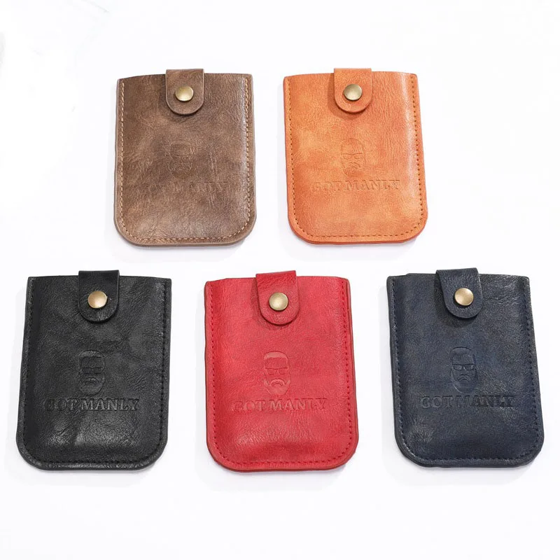 4 Bits High Quanlity PU Leather Draw Card Case Business Card Holder Men Women Credit Passport Card Bag ID Passport Card Wallet