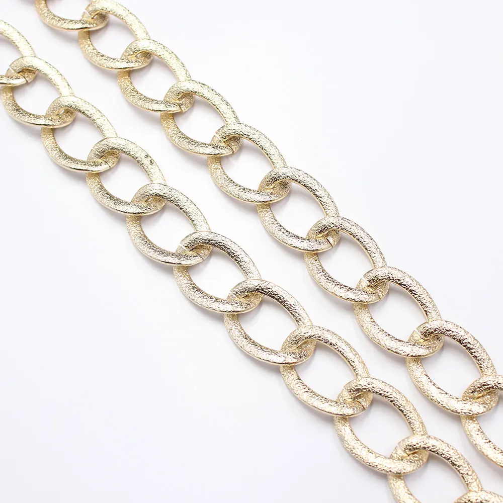 

1 Meter 29mm Gold Plated Aluminum Circle Copper Fashion Bezel Set Chain Paperclip Neck Chain Pearl Necklace Making DIY