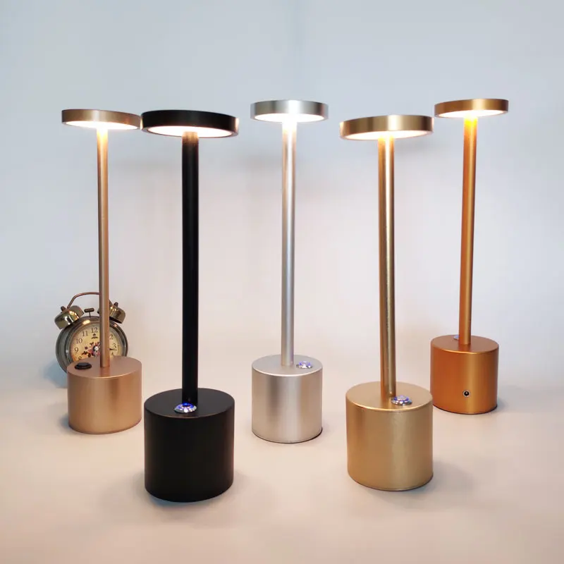

Cordless Table Lamp Bar Bedside Modern Led Gold Rechargeable Battery Desk Lamp Bedroom Restaurant Cafe Nightstand Light Fixtures