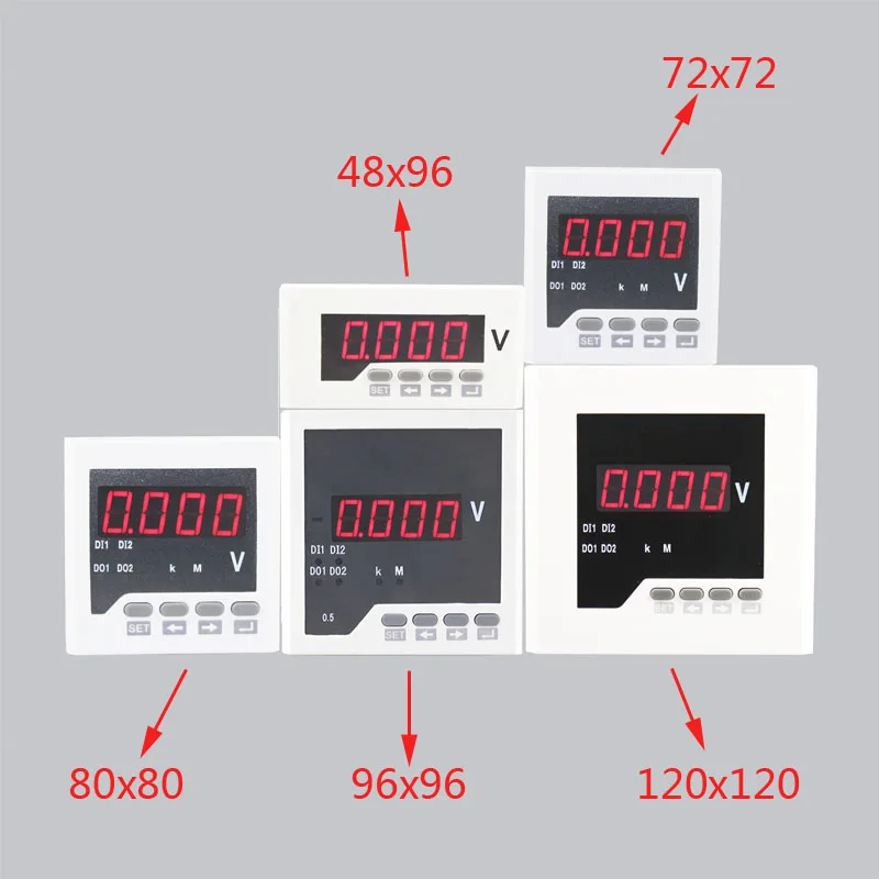 true RMS digital AC voltmeter with 4-20mA 0-10V 0-5V transmit output AC voltage transmitter with display number