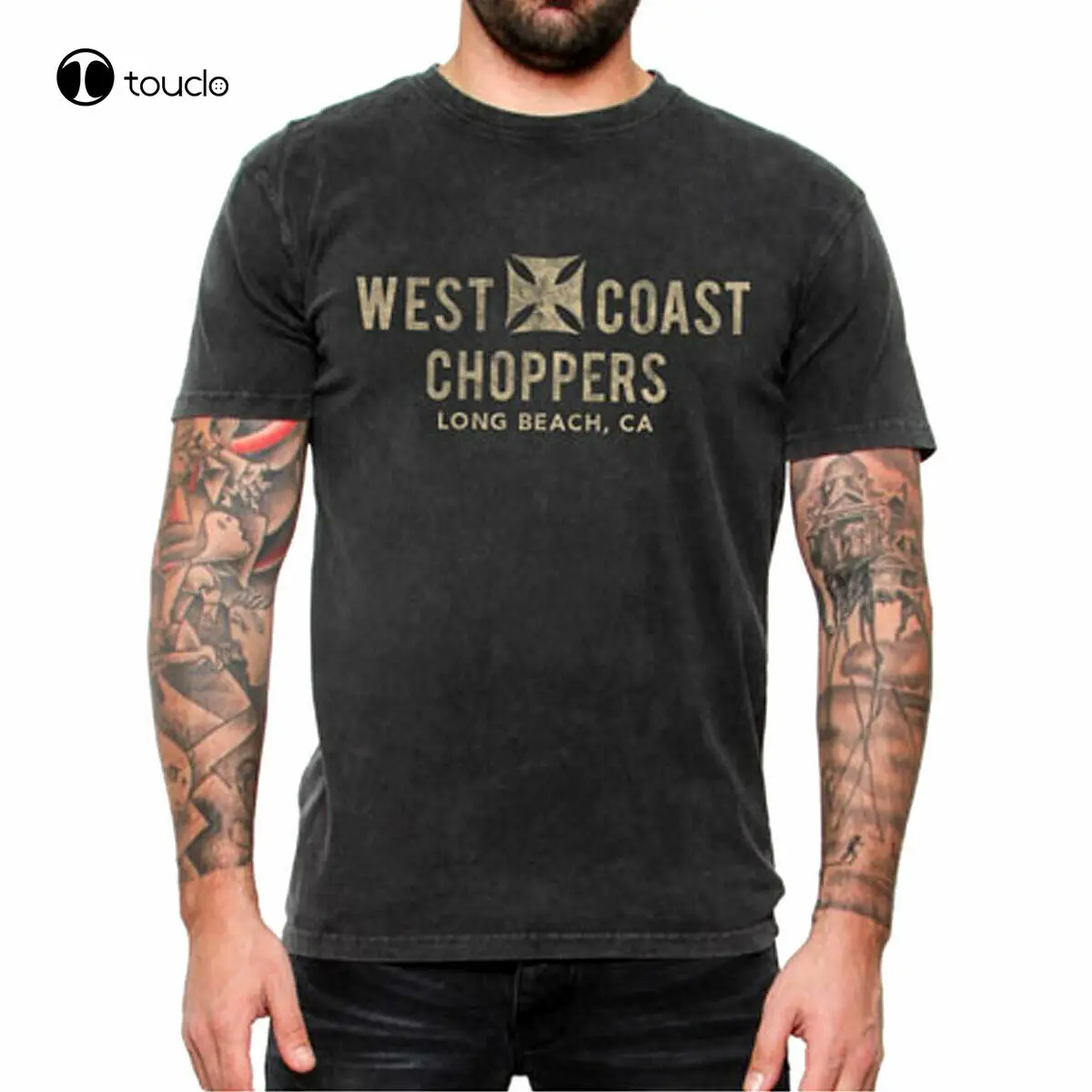 West Coast Choppers Eagle Vintage T Shirt Black Unisex