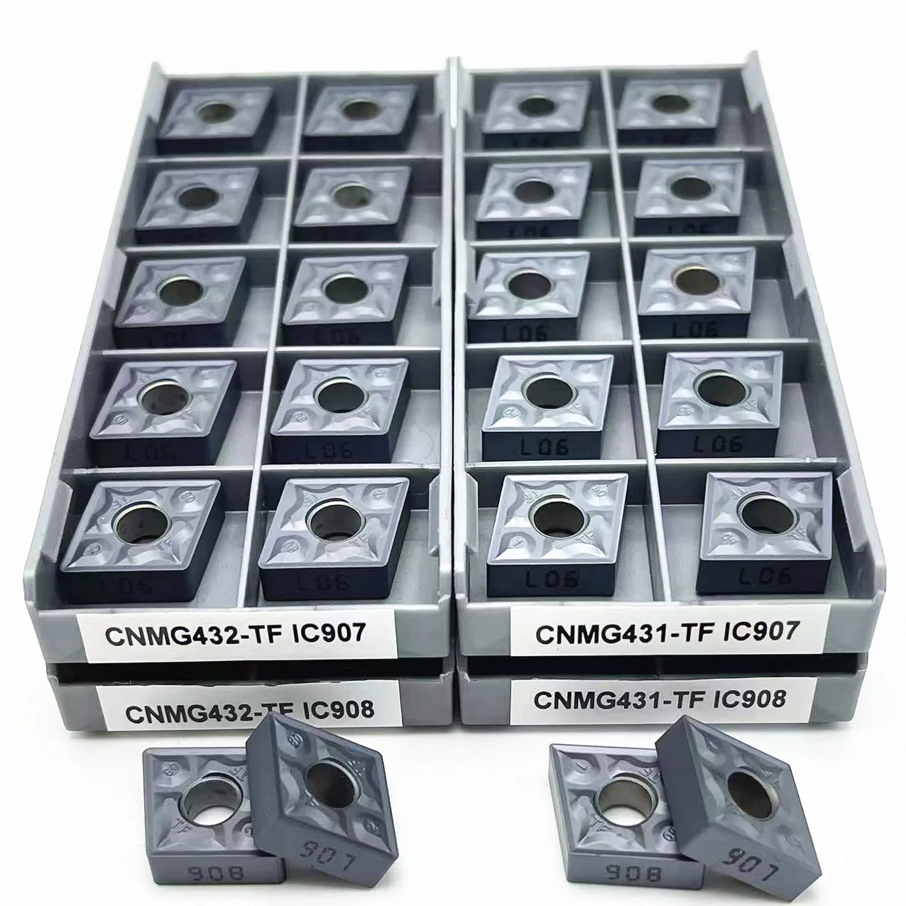 CNMG120404 TF IC907 CNMG432 TF كربيد إدراج طحن أداة تحول أدوات خارجية CNMG 120408 طحن أداة تحول باستخدام الحاسب الآلي