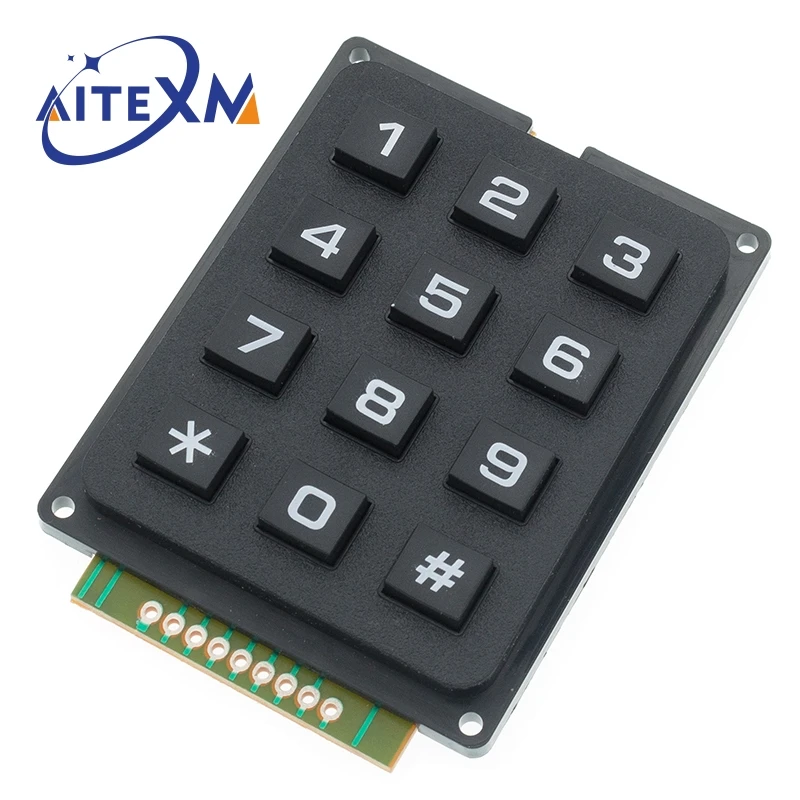 3*4 4*4 Matrix Switch Keyboard Keypad Array Module ABS Plastic Keys 4x4 3x4 12 16 Key Button Membrane Switch DIY Kit for Arduino