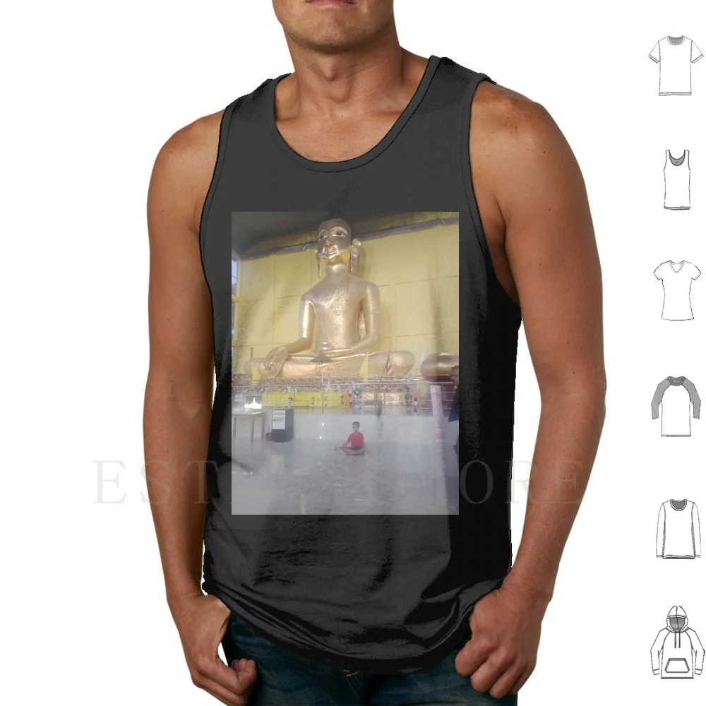 Golden Buddha Meditation Tank Tops Vest Buddha Buddhism Meditation Golden Pagoda Golden Buddha Gautam Gautam Buddha Yogic