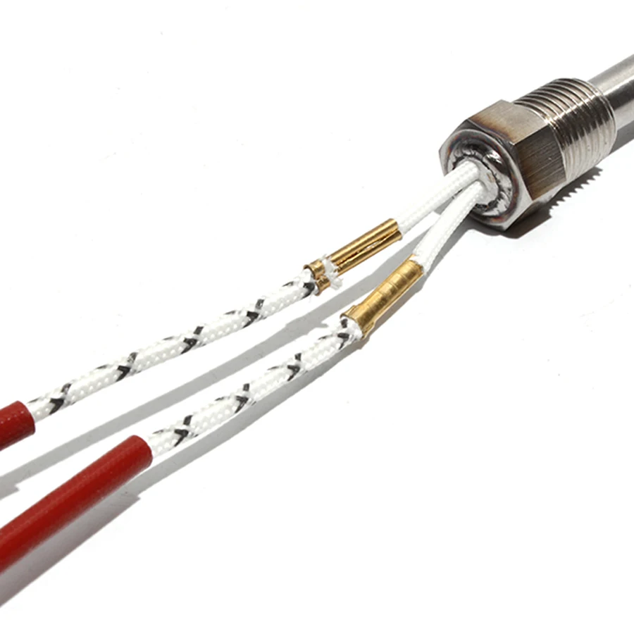 8mm Dia 100~300mm DN8/12mm Thread Cartridge Heater 201 Stainless Steel Heating Rod with Nut 200W/300W/400W/500W/600W