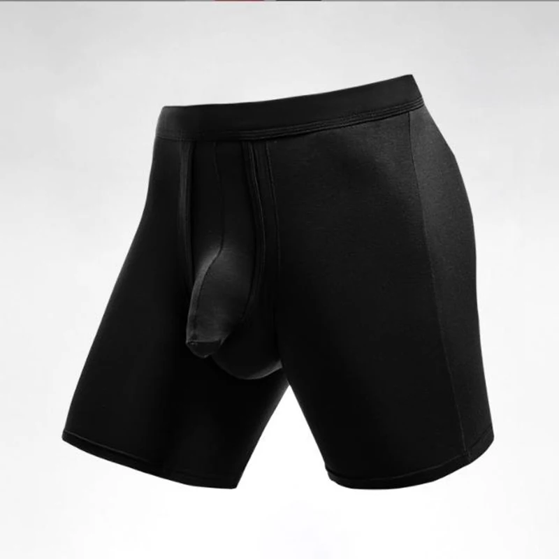 Sexy You ! New Arrival Mens Long Leg Sport Sexy Pouch Bag Boxer Underwear Fiber Breathable Boxershorts